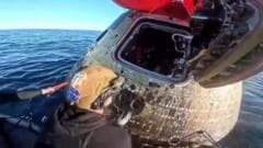 New footage shows moment Orion capsule hatch is opened at sea