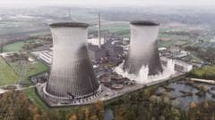 Watch: Moment nuclear plant towers collapse during demolition