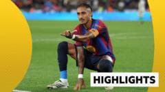 Raphinha hat-trick as Barcelona hit seven past Racing Santander