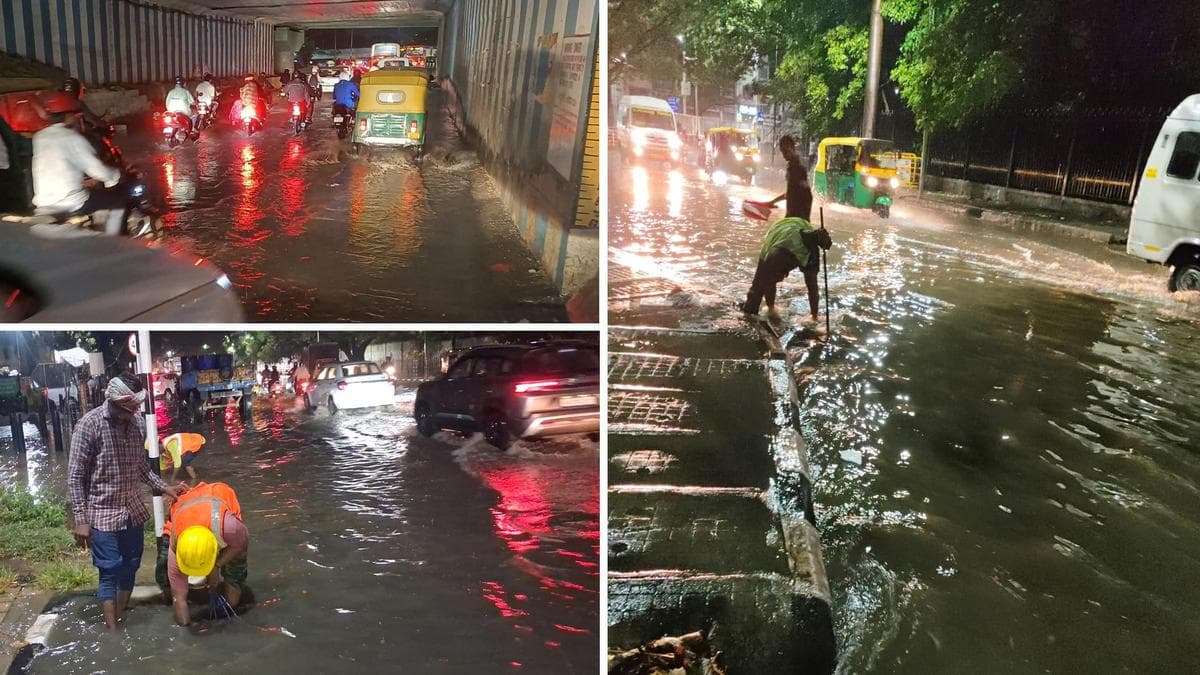 Heavy rain paralyses traffic in several parts of Bengaluru